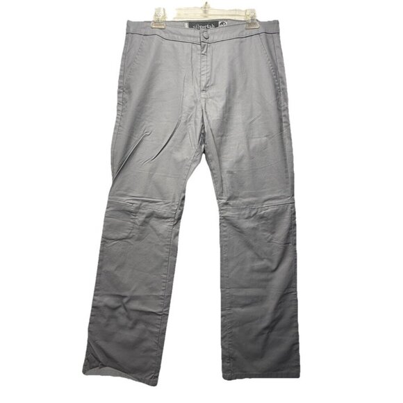 VTG Levis Silvertab Pants Mens 33x29.5 Gray Baggy Skater 90s Adjust Knee Pockets - Picture 1 of 8